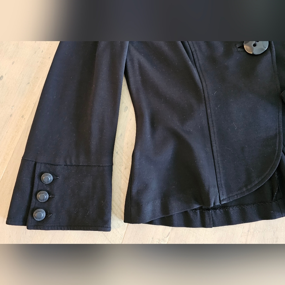 Blazer Jacket With One Button Closure, -Solid Bla… - image 4